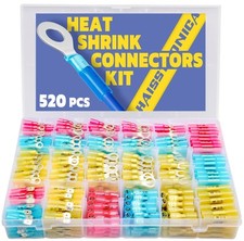 520pcs Marine Grade Heat Shrink Wire Connectorselectrical Connectors Kit Of Tinn