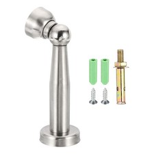 5.9" Magnetic Door Stoppers Wall Floor Mounted Door Catch Holder Silver