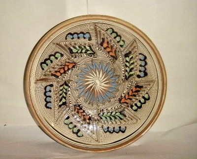 HOREZU POTTERY BOWL VALCEA COUNTY ROMANIAN UNESCO INTANGIBLE CULTURAL HERITAGE