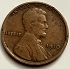 1910 Lincoln Wheat Cent Early Date Philadelphia Heavy Wear Filler Coin BN1020