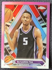 DE'AARON FOX 2023-24 Topps Chrome Pink Refractors #117 San Antonio Spurs MINT