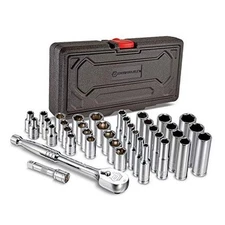  642450 38 Piece 1/4-inch Drive Mechanics Tool Set - with SAE and Metric 