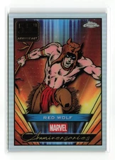 Red Wolf 2025 Topps Chrome Marvel 55 Years Anniversary Refractor Card- #MA-6