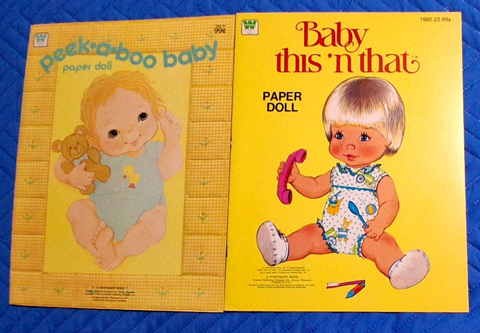Vtg Uncut Paper Dolls "PEEK A BOO BABY" & "BABY THIS N THAT"      #N