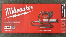Milwaukee 2646-22CT M18 Redlithium Cordless 15" 2-Speed Grease Gun Kit Great