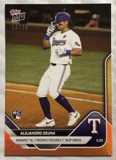 Alejandro Osuna - 2025 MLB Topps NOW - Card 218 - 1st HIT Orange Foil 13/25 RC