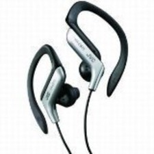 JVC Haeb75S Sport Ear Clip Earphones Adjustable Splash Proof Silver  New Headp