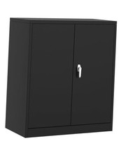 Garage Tool Storage Cabinet with Lock, 35 Inch Heavy-Duty Steel Metal Cabinet
