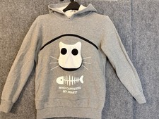 Pet Carrier Hoodie Sweatshirt Gray Size Medium