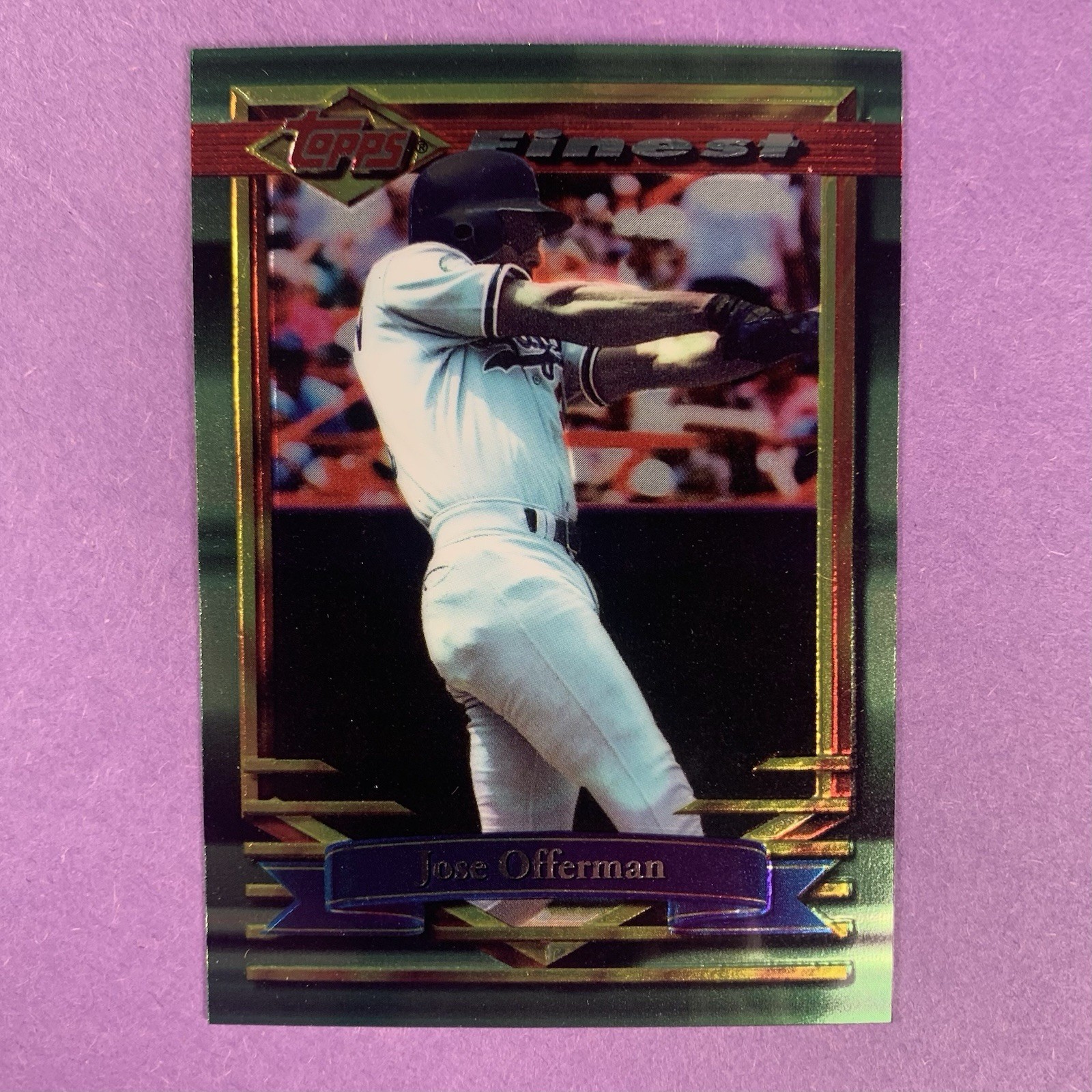 1994 Topps Finest Baseball Jose Offerman card #23 Los Angeles Dodgers