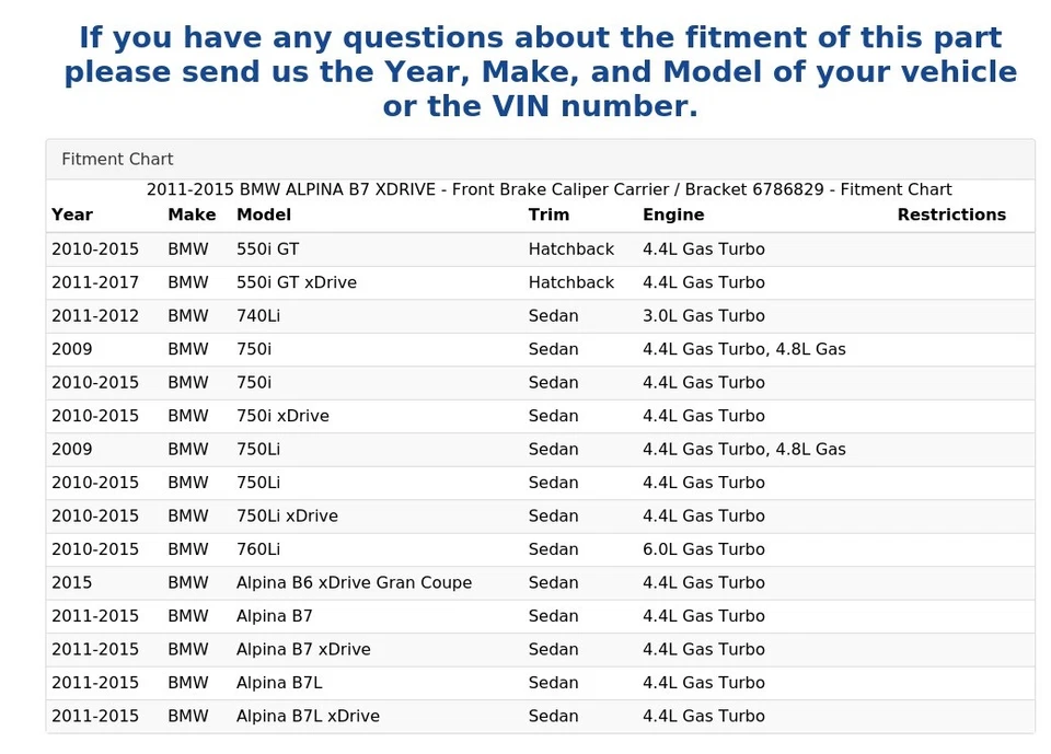 2011-2015 BMW ALPINA B7 XDRIVE — держатель суппорта переднего тормоза / кронштейн 6786829 - Изображение 4 из 4