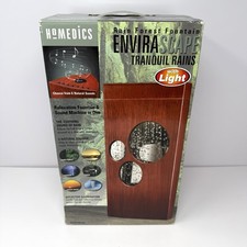 VTG Homedics Envirascape Rain Forest Fountain & Sound Machine Tranquil Rains NOS