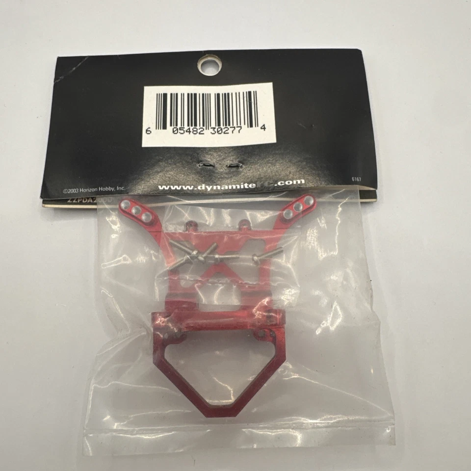 Dynamite DYN8018 Red Aluminum Rear Shock Tower - Losi Mini-T 1.0 Vintage RC NOS - Image 3 of 4