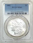 1882 P Morgan Silver Dollar PCGS MS61 Frosty White Luster PQ New Holder #S254E