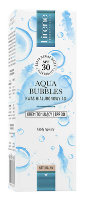 LIRENE Aqua Bubbles Hyaluronsäure Natürliche getönte Creme LSF30 30 ml