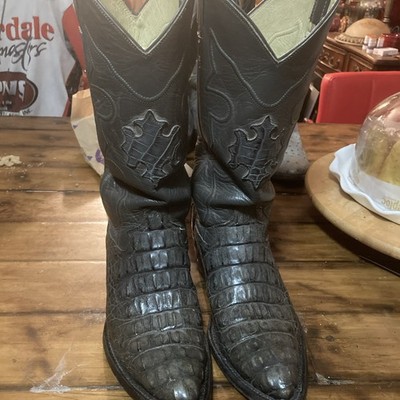 Cowtown Alligator Silver Metallic Gray 7 D With Inlay