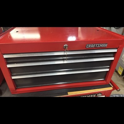 VTG Craftsman USA 18'' Deep 3 Drawer Intermediate Middle Tool Chest Box 9-65772