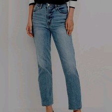 Women's Old Navy O.G. Straight High- Rise Secret-Slim Pockets Med Wash Jeans 2 P