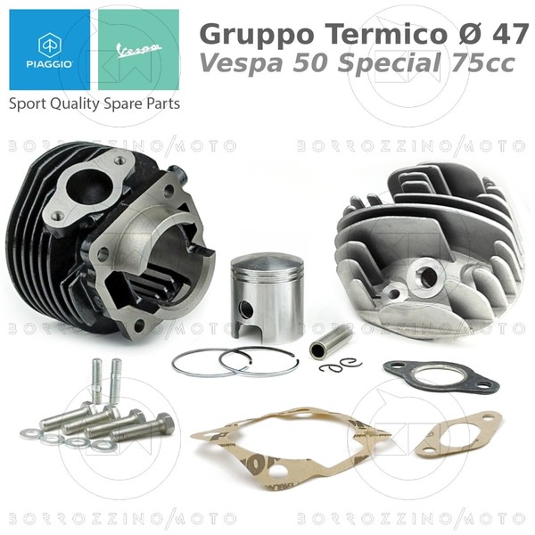 Zylinderkit ÄNderung Zylinder Kolben D.47 75CC RMS FüR Vespa 50 (V5A1T)-image