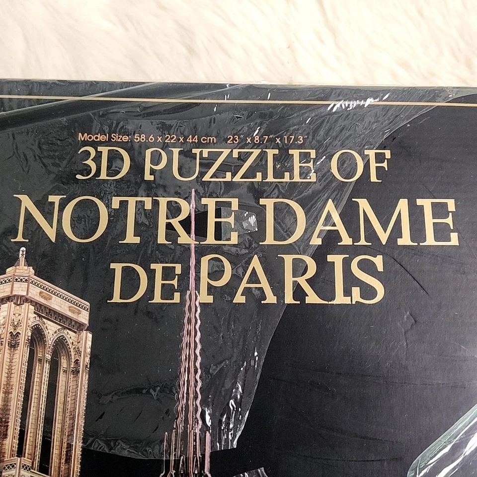 CubicFun 3D Puzzle of Notre Dame de Paris Church Model Kit 293 Pieces NEW Sealed - Image 2 of 4