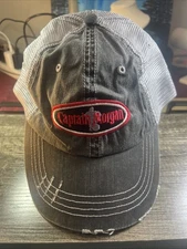 Captain Morgan Grey Beach Side / Relaxed Worn Look Ball Cap / Hat OSFA Mesh