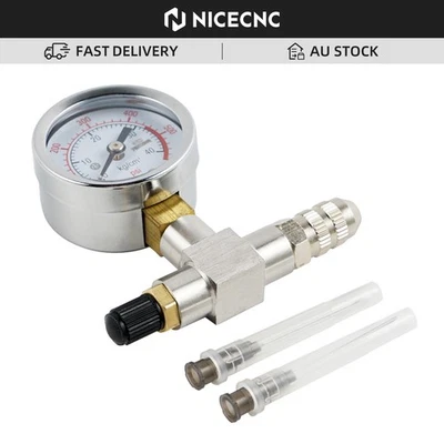Shock Nitrogen Needle Fill Tool & 600PSI 40Bar Pressure Gauge Stainless Steel - image 1 of 4