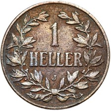 German Reich-German East Africa coin-1 Heller 1911 J-condition!