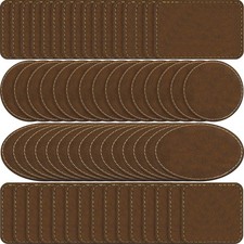 60 Pcs Blank Leatherette Hat Patches Laserable Leatherette Patch Iron on Heat...