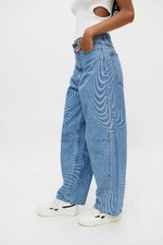 BDG Urban Outfitters Swirl Print Baggy Jeans Sz 27 High Rise Wide Leg Y2K