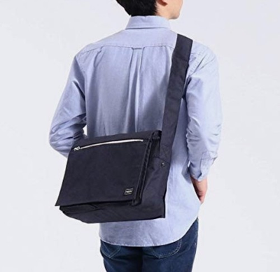 #ad #ad Porter Yoshida quot;Smokyquot; Black Gray Messengers Shoulder Bag Canvas Japan Handmade $200.00