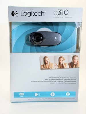 Logitech C310 HD Webcam Black 720p 960-000585 New OPEN BOX