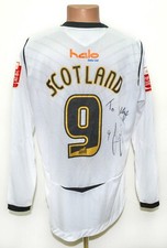 MATCH WORN ISSUE SIGNED SWANSEA 2008 FOOTBALL SHIRT #9 SCOTLAND XL