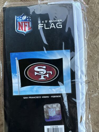 NFL San Francisco 49ers 3x5 Feet Banner Flag Black Color NIP - Picture 3 of 5