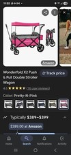 WonderFold X2 Double Stroller Wagon   Pretty-N-Pink