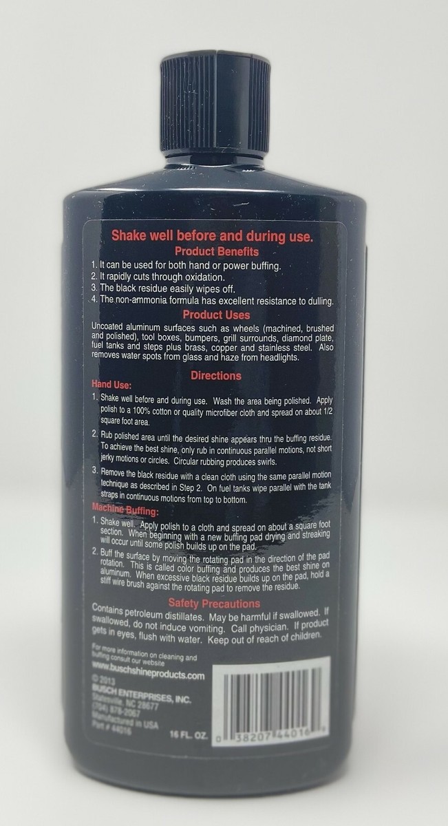 Busch Super Shine Aluminum Polish & Wash Combo – 16 Oz Each, Made In USA