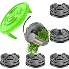 7-Pc Dual Line String Trimmers Spools for Greenworks Models 2101602, 2101602A