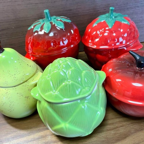 Le Creuset Mini Cocotte Vegetable Series artichoke Pear and other 5-piece set