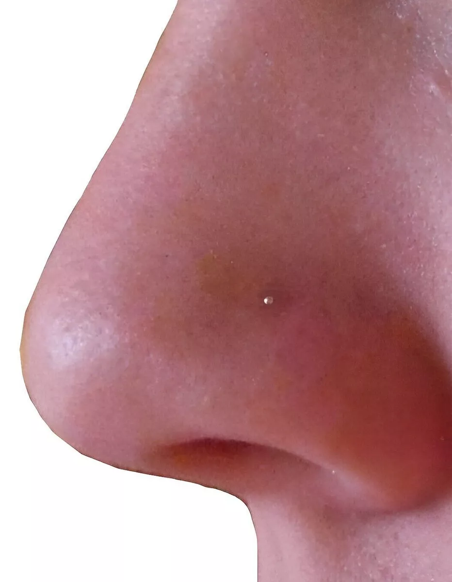 Tiny Nose Stud Genuine 925 Silver 1mm Ball 22g 0.6mm 6mm Post