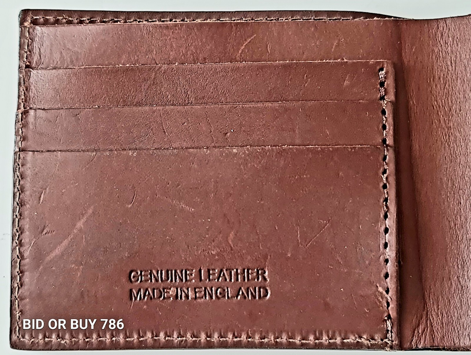 JACK WILLS Men`s Brown Leather Wallet Genuine Real Leather One Size