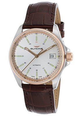 Glycine 3916-331-LBK7F Men's Combat Automatic Brown Leather