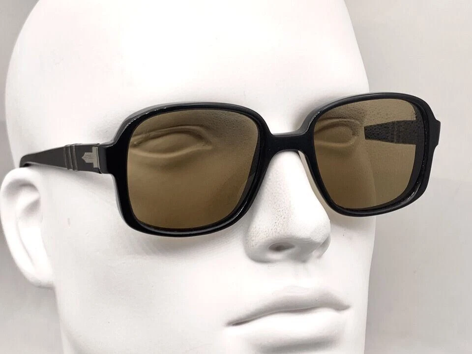 Очки солнцезащитные PERSOL RATTI винтажные 93111 Patent meflecto GULF OPTIK черные как новые - Изображение 2 из 4