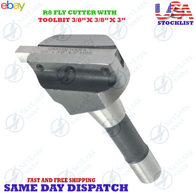 Fly Cutter R8 Schaft für Bridgeport Fräsmaschine + HSS 3/8'' Werkzeug Bit
