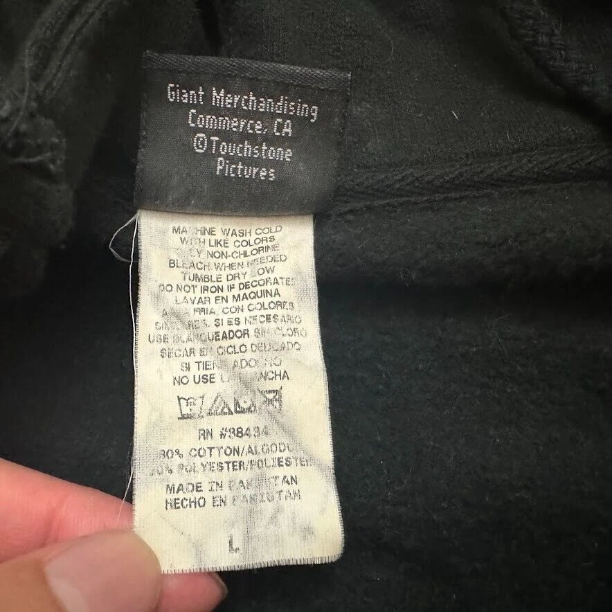 VTG 90s Nightmare Before Christmas Zip Hoodie Adult Large Double Sided Print - Image 3 of 4