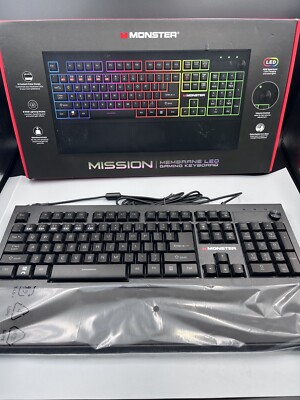 MONSTER MISSION RGB CORDED PC GAMING KEYBOARD, 2MNGK0382B0L2 - BLACK