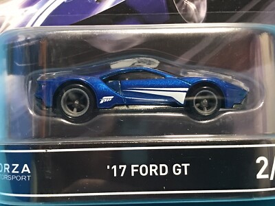 Hot Wheels FORZA MOTORSPORT BLUE 17 FORD GT w Real Riders Carded