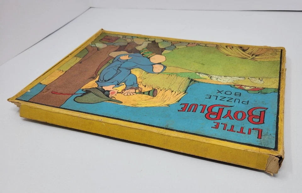 Antiguo (Juego de 3) Milton Bradley Little Boy Azul Puzzle Caja Cuentos de Hadas #4216 Foto 4 de 4