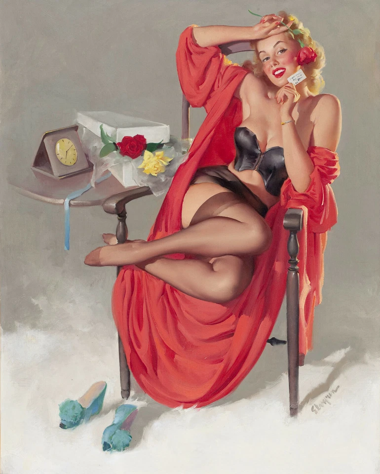 ¡MÁS IMÁGENES! ELVGREN LONA PIN-UP pick1, desnudos medias transparentes lencería upskirt Foto 2 de 4