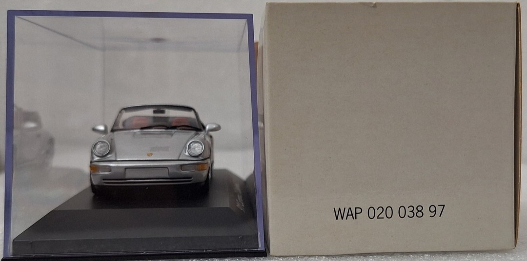 Porsche 911 964 Carrera 2 Cabrio 1990 Silver 1:43 Minichamps Porsche 911 964 Carrera 2 Cabrio 1990 Silver 1:43 Minichamps