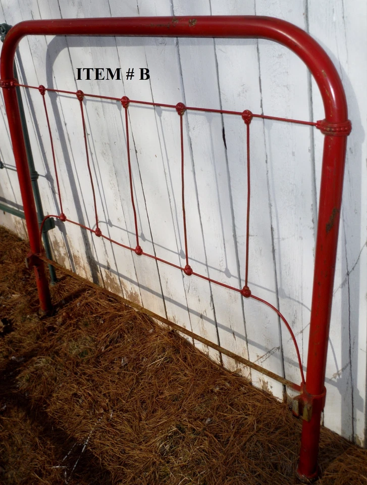 Choose one- Vtg Metal & Cast Iron Headboard with Modern Hollywood Frame - Image 4 of 4