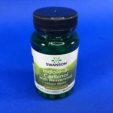 Swanson Indole-3-Carbinol with Resveratrol Cellular Health 200 Mg 60 Capsules